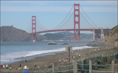 golden gate...no snow!