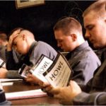 VMI cadets reading HOWL which was critical of the military 