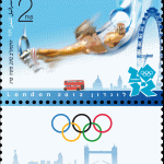 One of 3 Israeli postage stamps for the Olympics 2012